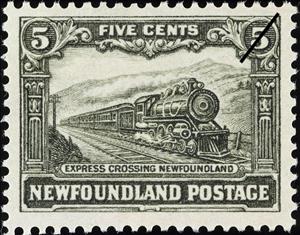 Stamp, Express train, Newfoundland,  , Railways