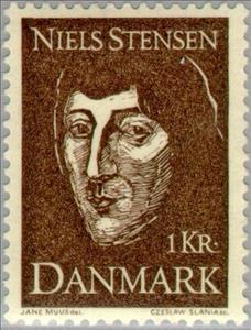 Stamp, Niels Stensen (scientist/geologist), Denmark,  , Naturalists, Physicians, Scientists, Clergy