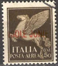 Italy Airmail Stamps Overprint "ISOLE JONIE"