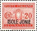 Italy Segnatasse Stamps Overprint "ISOLE JONIE"