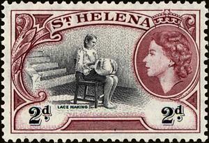 Stamp, Lace Making, Saint Helena,  