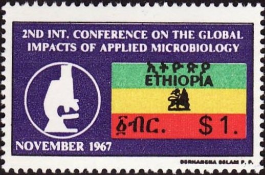 Microscope and Ethiopian Flag
