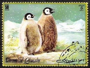 Stamp, Emperor Penguin (Aptenodytes forsteri) - Juvenile, Umm al-Qiwain,  , Penguins
