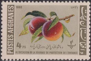 Stamp, Peaches, Afghanistan,  , Fruits