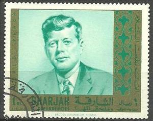 Stamp, John F. Kennedy (1917-1963), Sharjah,  