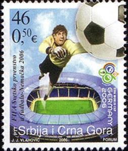 Stamp, Footbal Player, Serbia and Montenegro,  