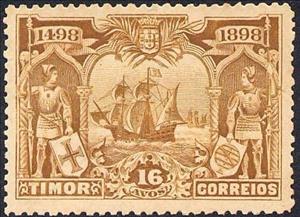Stamp, Vasco da Gama, East Timor,  , Ships, Sailing Ships