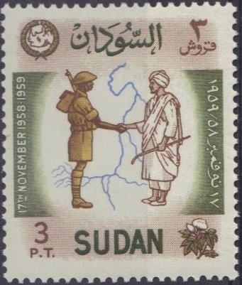 Soldier, farmer and map of Nile
