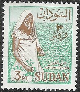 Stamp, Cotton picker, Sudan,  , Agriculture