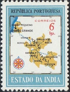 Map of Damao and Nagar Aveli