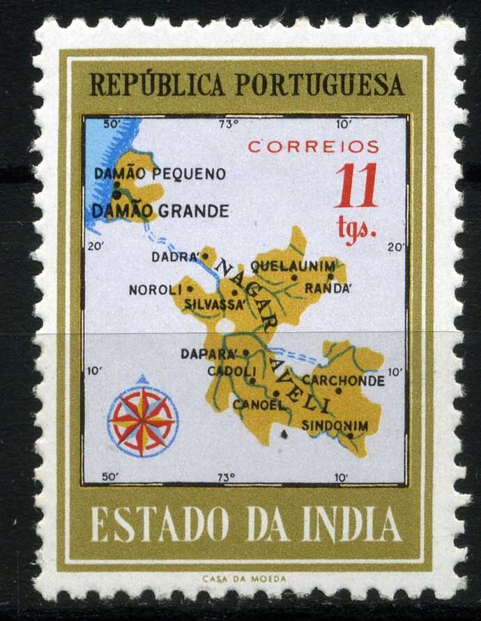Map of Damao and Nagar Aveli