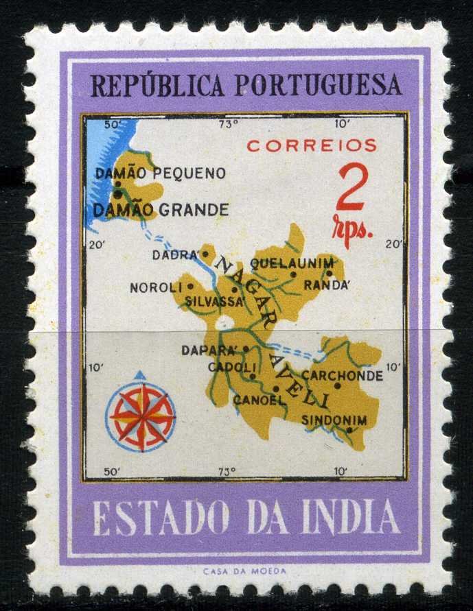 Map of Damao and Nagar Aveli