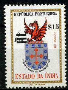 Stamp, Definitives overprinted, India, Portuguese,  