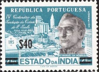 Stamp, Overprints New Value, India, Portuguese,  
