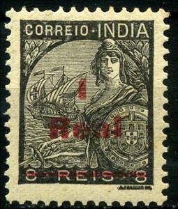 Stamp, Portugal and Galeasse, India, Portuguese,  