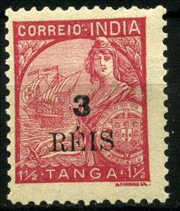 Stamp, Portugal and Galeasse, India, Portuguese,  