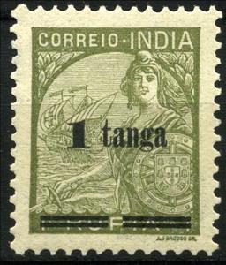 Stamp, Portugal and Galeasse, India, Portuguese,  