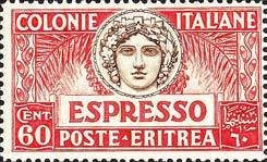 Stamp, Espresso, Italian colonies, territories and occupations,  