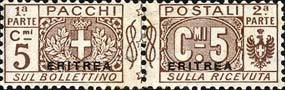 Stamp, Pacchi Postali Overprint "Eritrea", Italian colonies, territories and occupations,  
