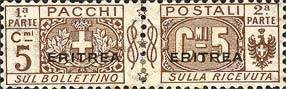 Stamp, Pacchi Postali Overprint "Eritrea", Italian colonies, territories and occupations,  