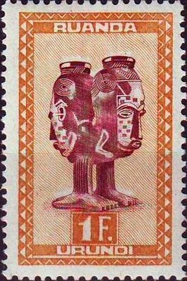 Stamp, Statuette, Ruanda-Urundi,  , Folklore, Art, Carving Items