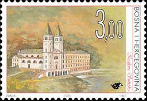 Stamp, Monastery Kraljeva Sutjeska, Bosnia and Herzegovina, Croatian Administration,  