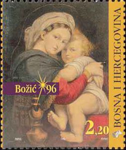 Stamp, Christmas 1996, Bosnia and Herzegovina, Croatian Administration,  , Christmas