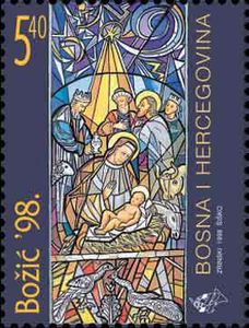 Stamp, Crhristmas 1998, Bosnia and Herzegovina, Croatian Administration,  , Christmas