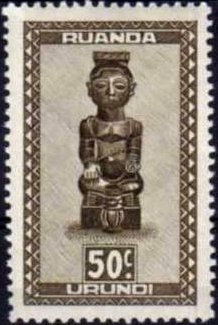 Stamp, Statuette, Ruanda-Urundi,  , Folklore, Art, Carving Items