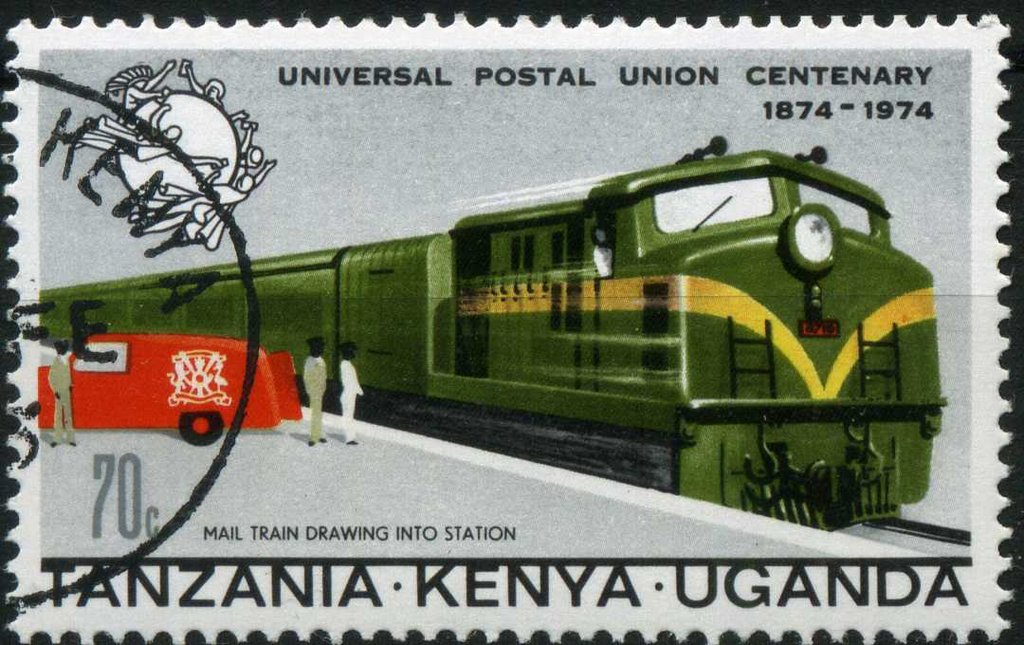Mail train drawing into station