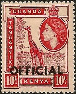 Stamp, Giraffe (Giraffa camelopardalis), East African Community,  