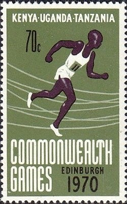 Stamp, Running, East African Community,  , Sport, British Commonwealth, Athletics, Running