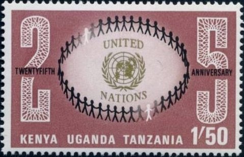 UN Emblem and people
