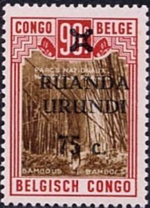 Bel BE C198 overprint new value and Ruanda-Urundi