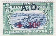 Belgian Congo Bel BE-CD72 with overprint A.O.