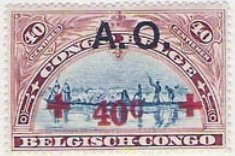Belgian Congo Bel BE-CD76 with overprint A.O.