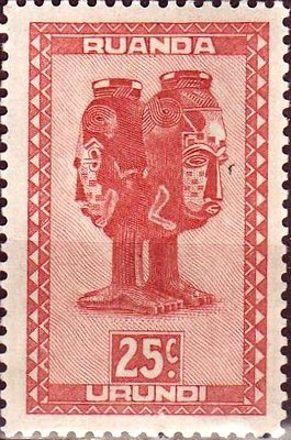 Stamp, Statuette, Ruanda-Urundi,  , Folklore, Art, Carving Items