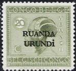 type "Vloors" Belgian Congo Bel BE C109 with overprint