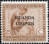 type "Vloors" Belgian Congo Bel BE C110 with overprint
