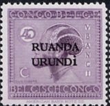 type "Vloors" Belgian Congo Bel BE C121 with overprint