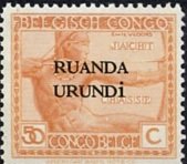 type "Vloors" Belgian Congo Bel BE C123 with overprint
