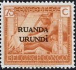 type "Vloors" Belgian Congo Bel BE C113 with overprint