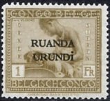 type "Vloors" Belgian Congo Bel BE C114 with overprint