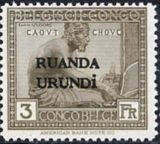 type "Vloors" Belgian Congo Bel BE C115 with overprint