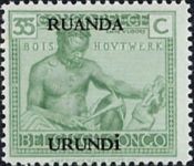 type "Vloors" Belgian Congo Bel BE C120 with overprint