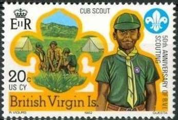Stamp, Cub scout, nature study, British Virgin Islands,  , Scouting