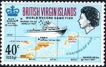 Stamp, Fishing Boat, Records, British Virgin Islands,  