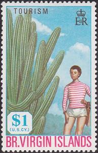 Stamp, Pipe Organ Cactus, British Virgin Islands,  , Cacti