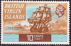 Stamp, HMS Formidable, British Virgin Islands,  