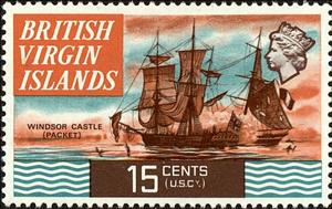 Stamp, Windsor Castle,French, British Virgin Islands,  